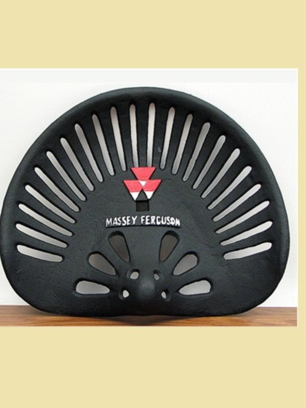 Cast Iron Massey Ferguson Replica Tractor Seat 15 1/2 wide 0339C